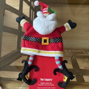 Pier 1 Import Santa Bottle Cover Set